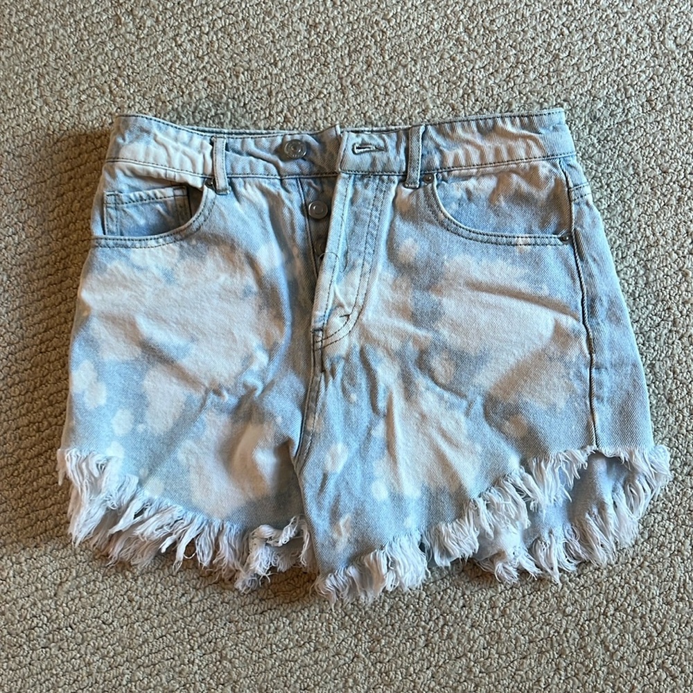 Wild Fable Acid Wash Jean Shorts w/ White Splotches